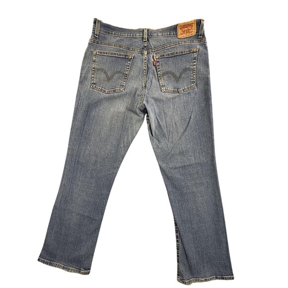 Vintage Levis 550 Jeans Womens 14M Blue Relaxed Boot Cut Stretch Denim 36X33 Y2K - Picture 2 of 16
